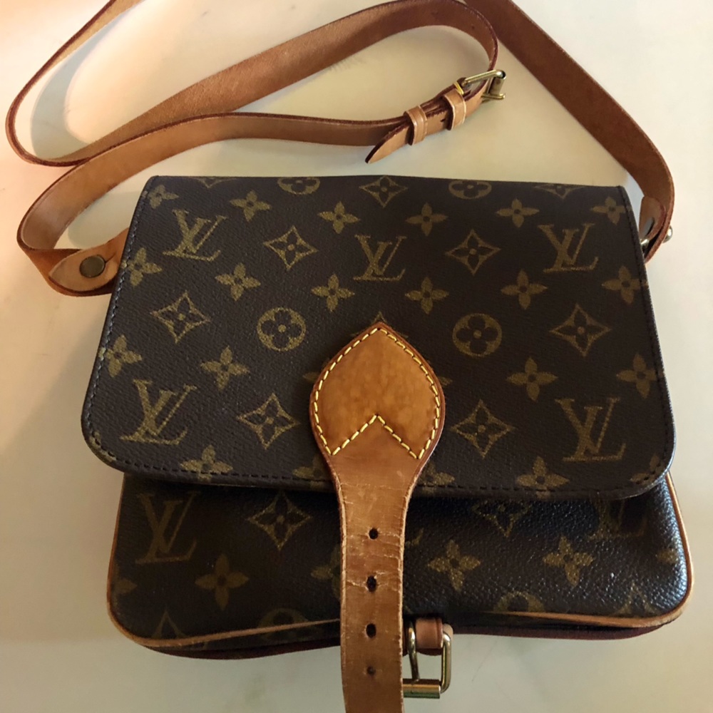 Authentic Louis Vuitton Monogram Cartouchiere MM Shoulder or cross body bag